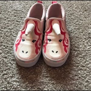 Girls Vans Unicorn slip ons